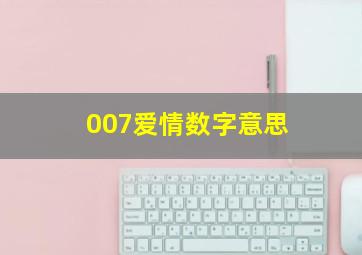 007爱情数字意思