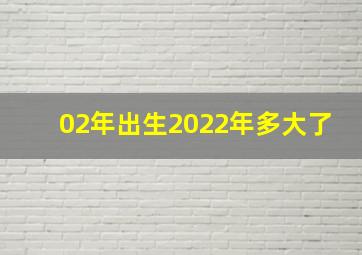 02年出生2022年多大了