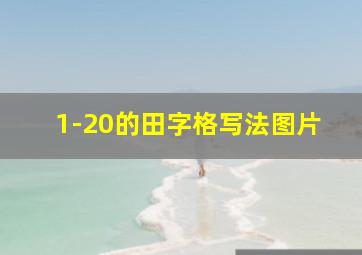 1-20的田字格写法图片