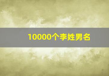 10000个李姓男名