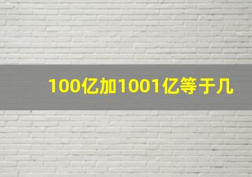 100亿加1001亿等于几