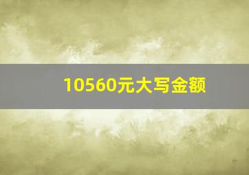 10560元大写金额