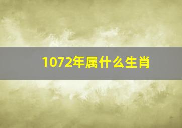 1072年属什么生肖