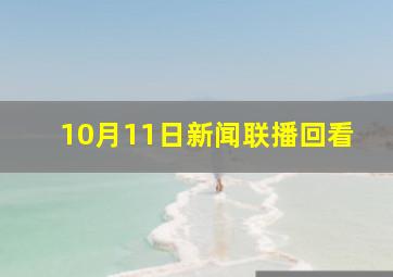 10月11日新闻联播回看