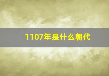 1107年是什么朝代