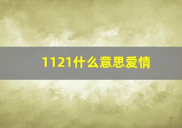 1121什么意思爱情