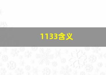 1133含义