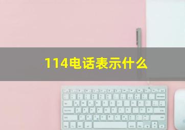 114电话表示什么