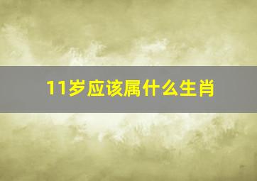 11岁应该属什么生肖