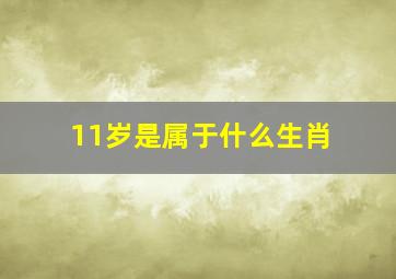 11岁是属于什么生肖