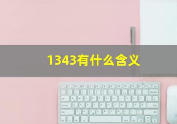 1343有什么含义