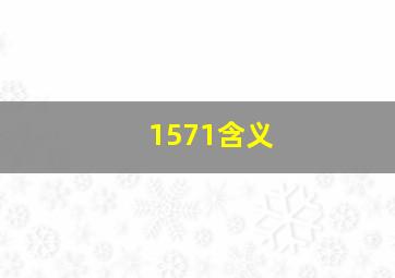 1571含义