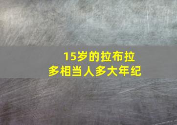 15岁的拉布拉多相当人多大年纪