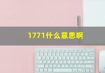 1771什么意思啊