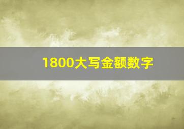 1800大写金额数字