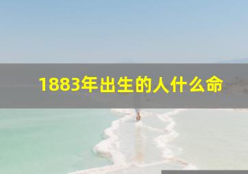 1883年出生的人什么命