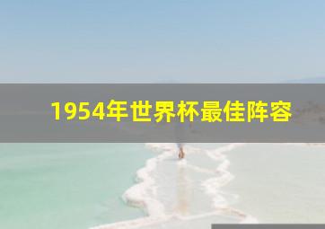 1954年世界杯最佳阵容