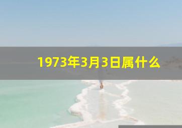 1973年3月3日属什么