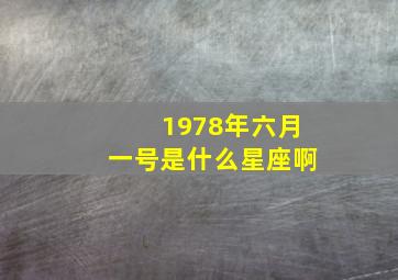 1978年六月一号是什么星座啊