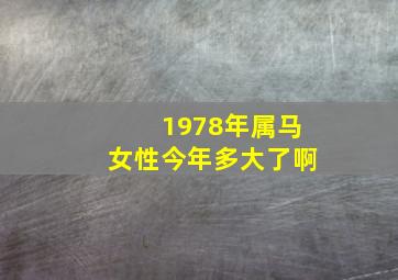 1978年属马女性今年多大了啊