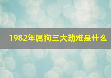 1982年属狗三大劫难是什么