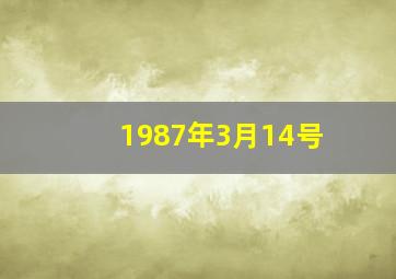 1987年3月14号