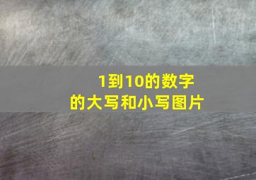 1到10的数字的大写和小写图片