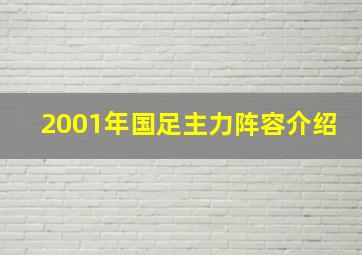 2001年国足主力阵容介绍