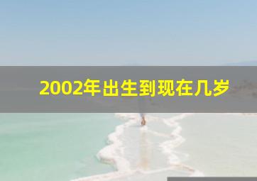 2002年出生到现在几岁