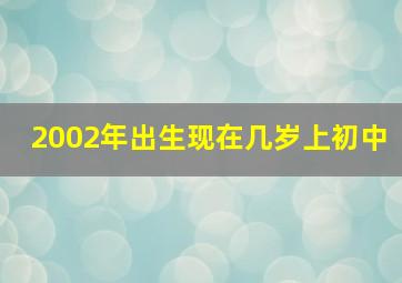 2002年出生现在几岁上初中