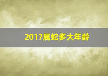 2017属蛇多大年龄