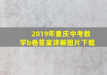 2019年重庆中考数学b卷答案详解图片下载