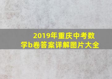 2019年重庆中考数学b卷答案详解图片大全