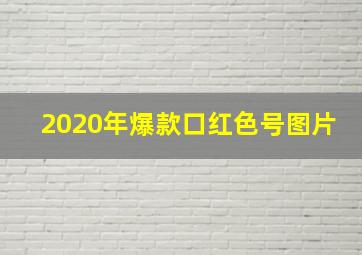 2020年爆款口红色号图片