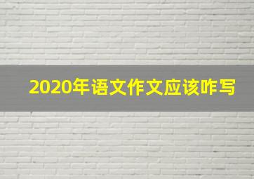 2020年语文作文应该咋写