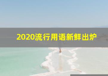 2020流行用语新鲜出炉