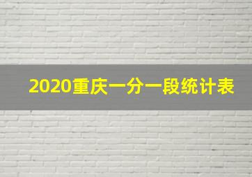 2020重庆一分一段统计表