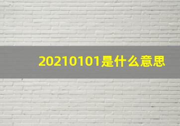 20210101是什么意思