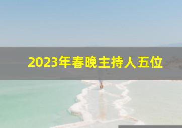 2023年春晚主持人五位