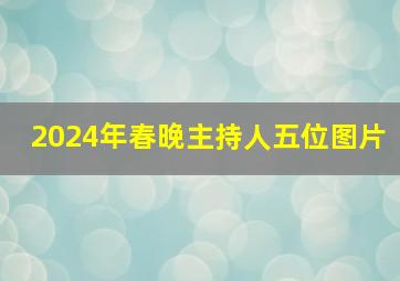 2024年春晚主持人五位图片