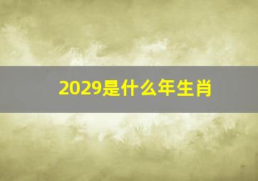 2029是什么年生肖