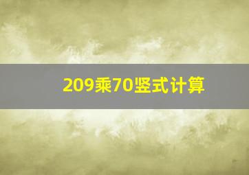 209乘70竖式计算