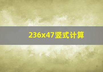 236x47竖式计算