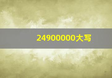 24900000大写