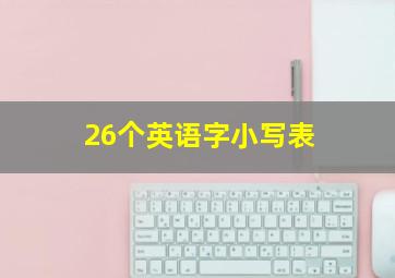 26个英语字小写表