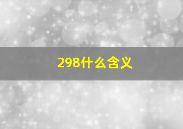 298什么含义