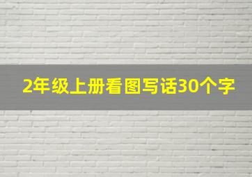 2年级上册看图写话30个字