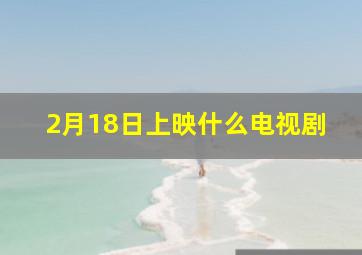 2月18日上映什么电视剧