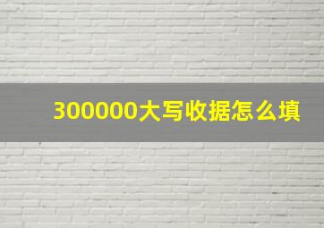 300000大写收据怎么填