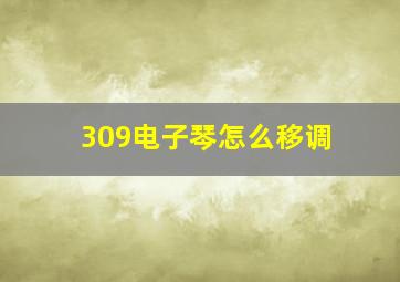 309电子琴怎么移调